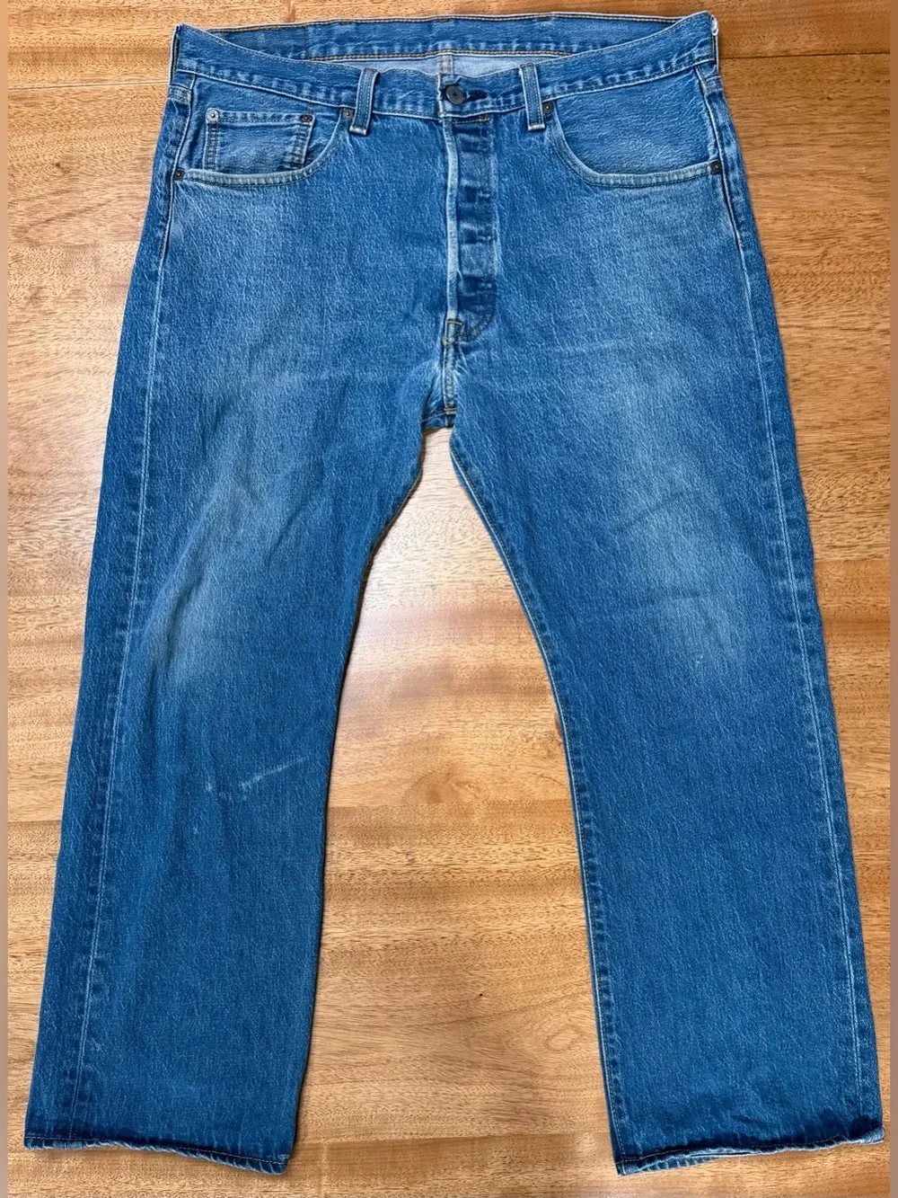 LEVI'S - Men’s 501 Jeans Vintage w/ Button Fly 38x 29 Adult | Made in Egypt